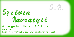 szilvia navratyil business card